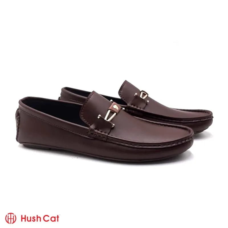 Men's Brown Executive Casual Mat Leather Shoes