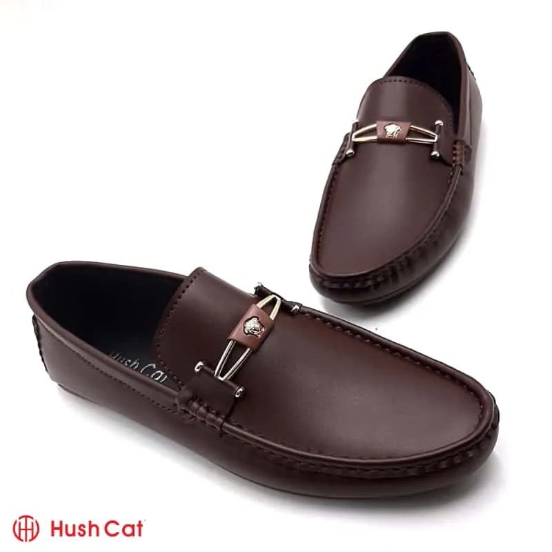 Men's Brown Executive Casual Mat Leather Shoes
