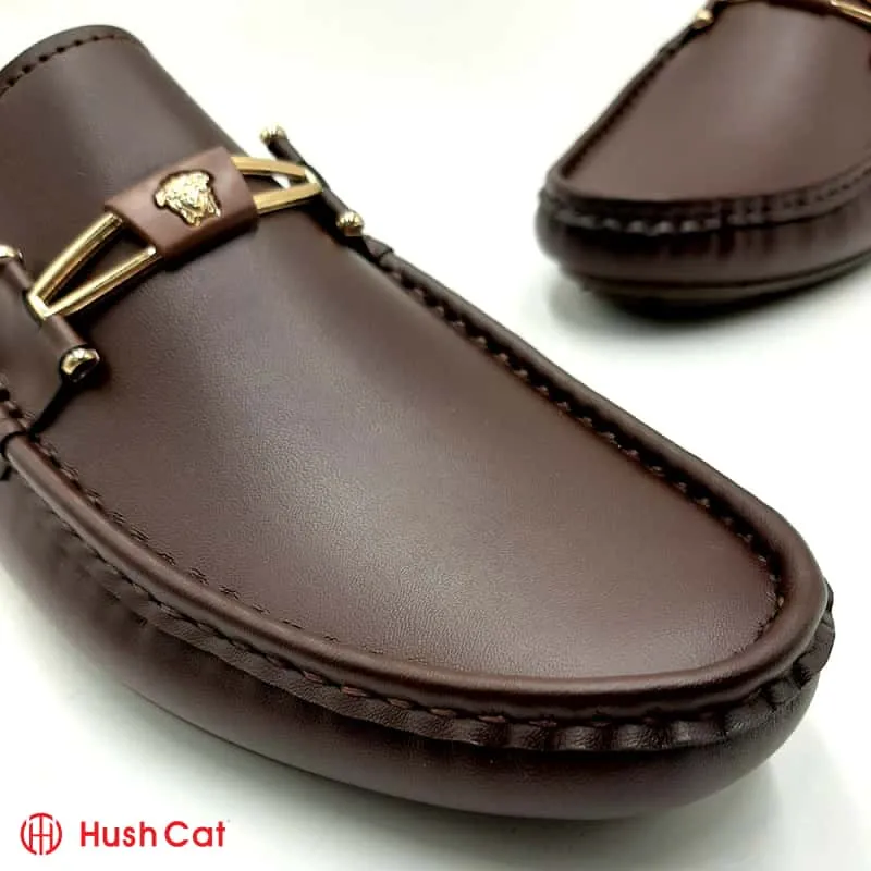 Men's Brown Executive Casual Mat Leather Shoes