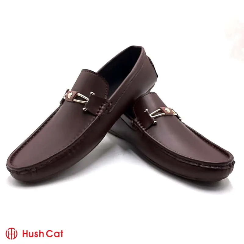 Men's Brown Executive Casual Mat Leather Shoes