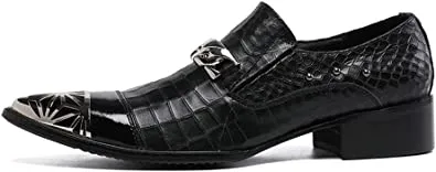 Men's Western Loafers Rivet Silver Hardware