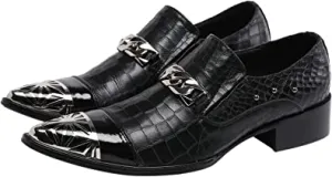 Men's Western Loafers Rivet Silver Hardware