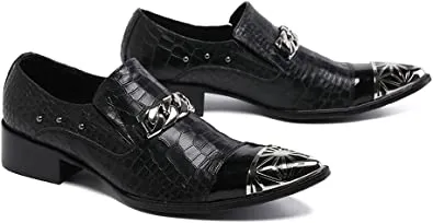 Men's Western Loafers Rivet Silver Hardware