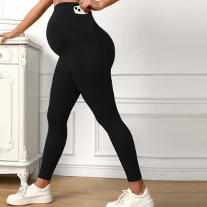 MommyMoves High-Rise Seamless Maternity Pocket Leggings