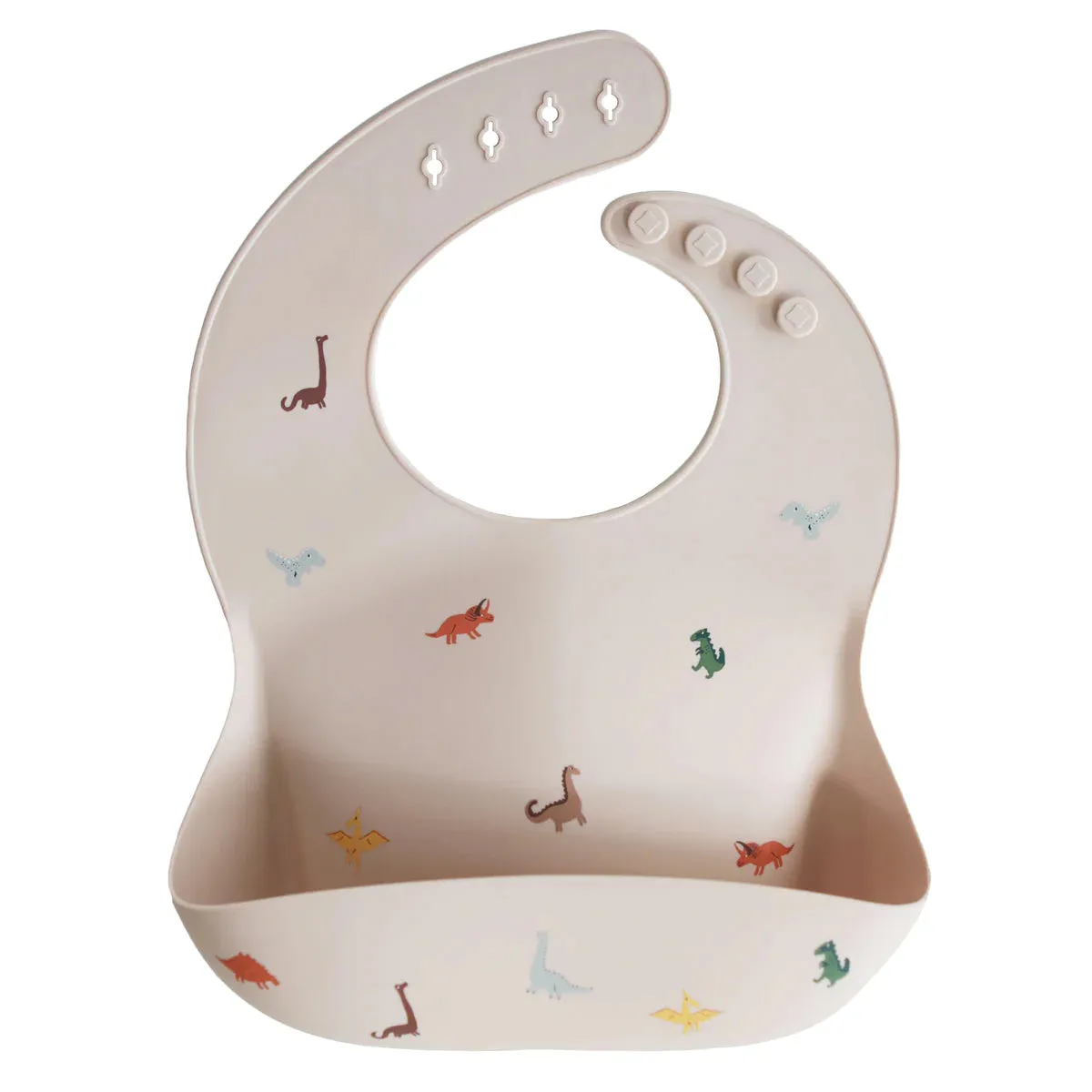 Mushie Silicone Dino Bib