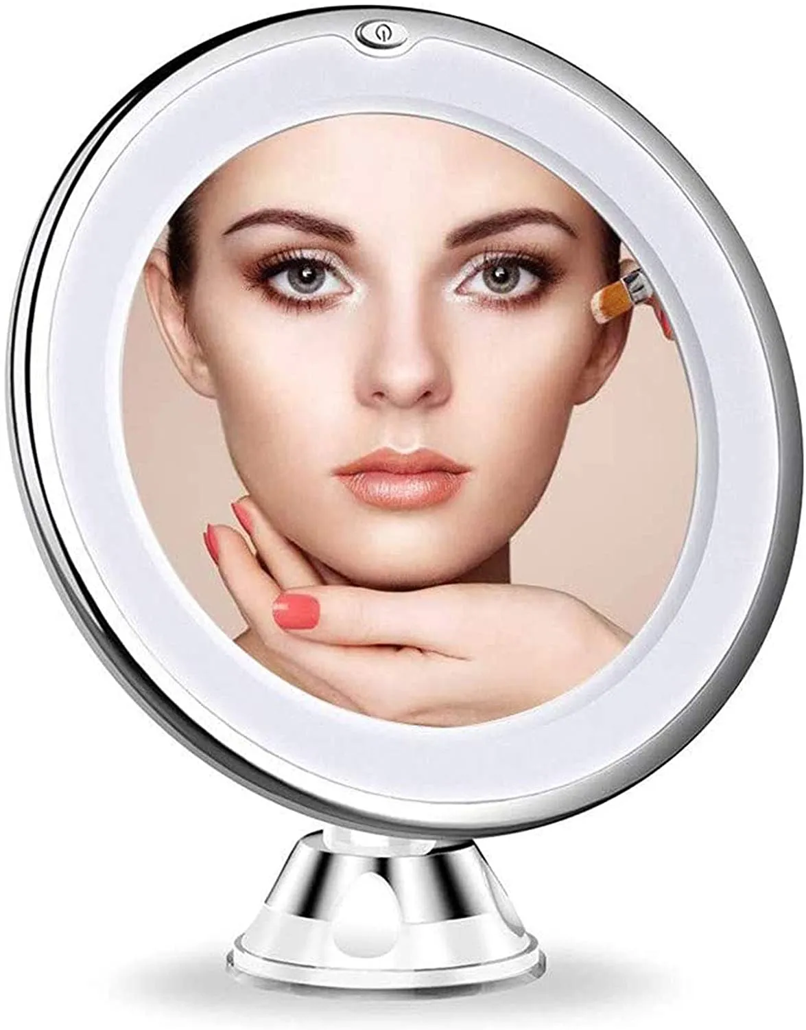 New in box! Battery Operated Ultra Flexible LED Illuminated 10X Magnification Mirror! Strong suction mount!