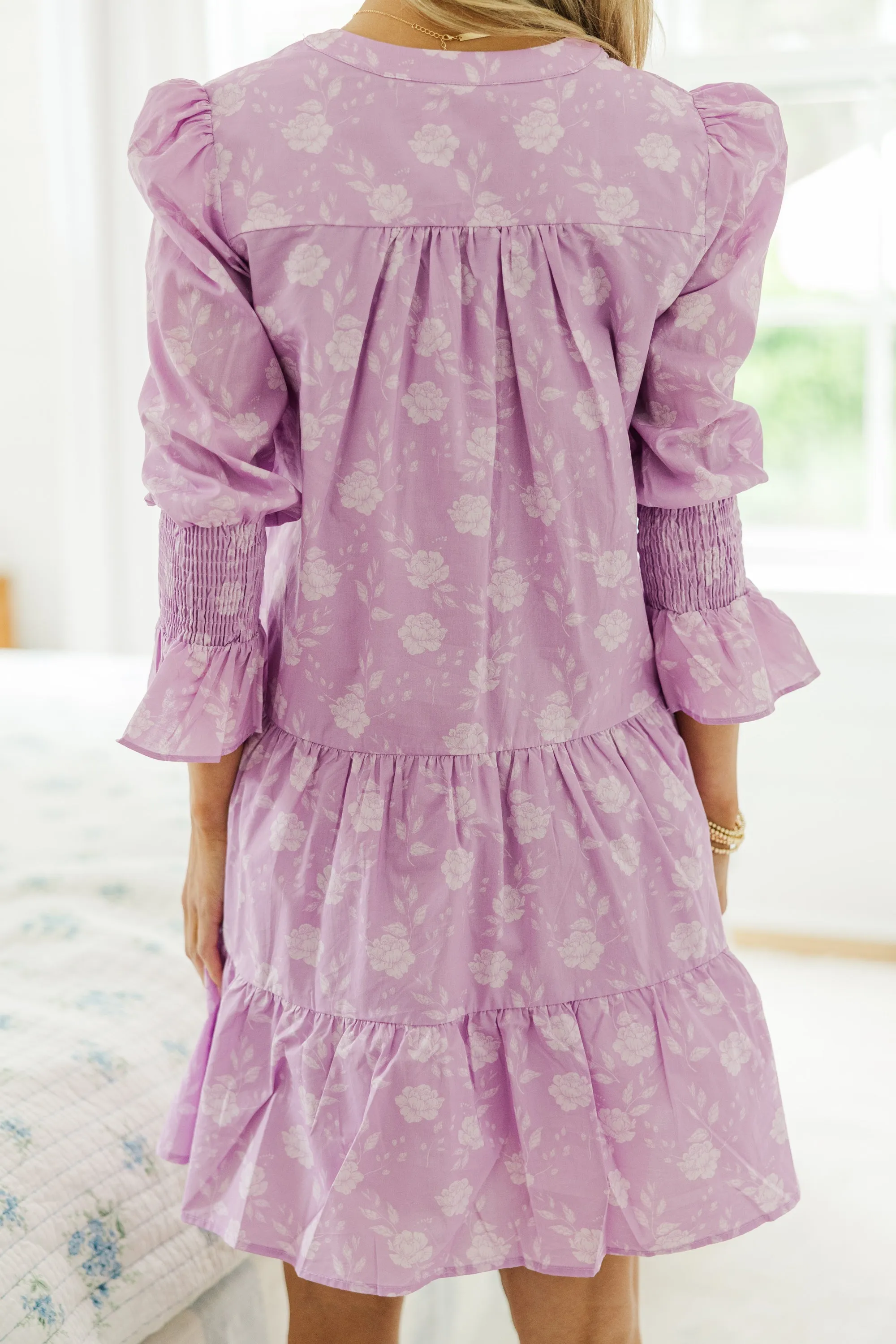 NURSING COLLECTION: In Your Happy Place Lavender Floral Dress