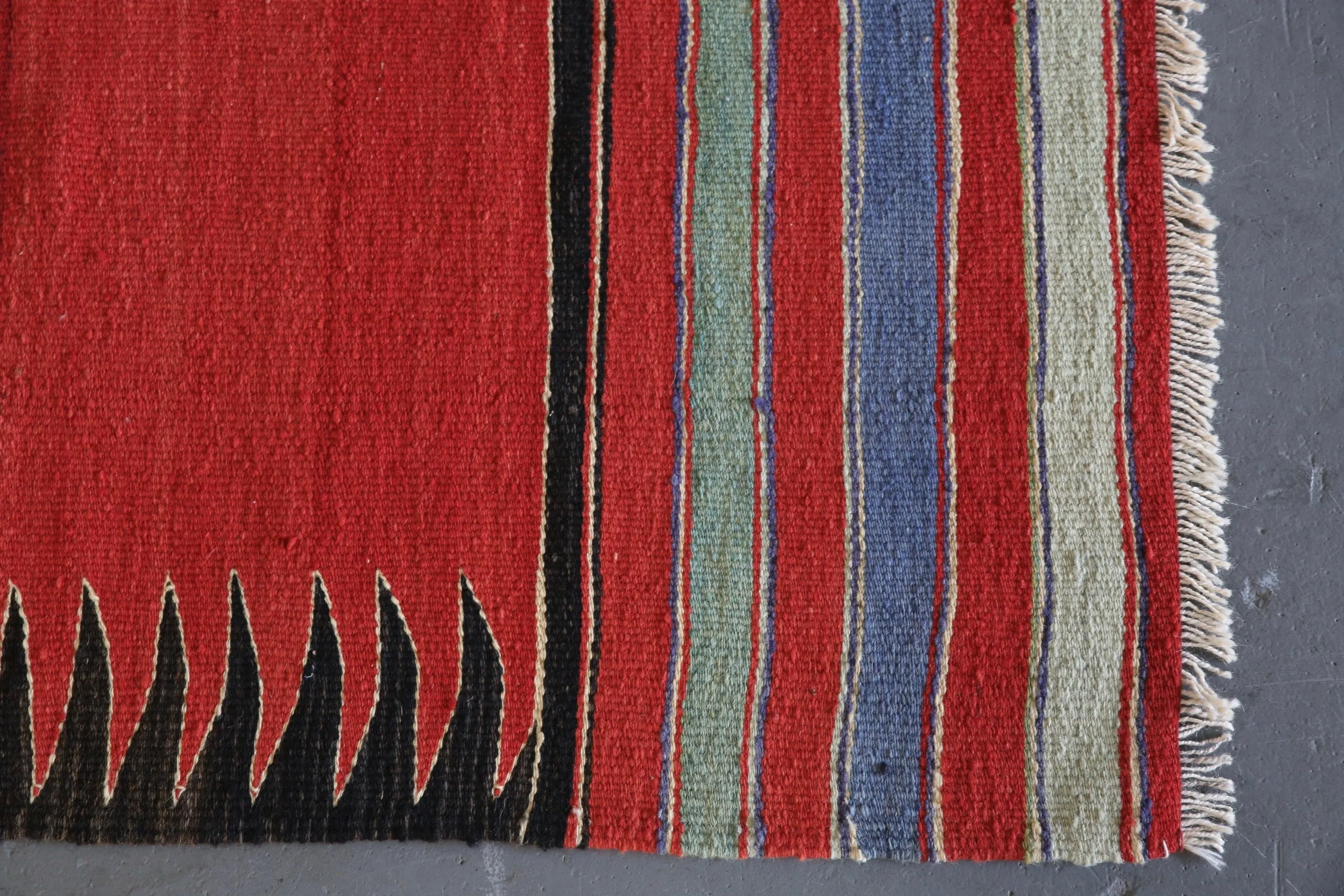 Old Bodrum Bos Kilim Rug