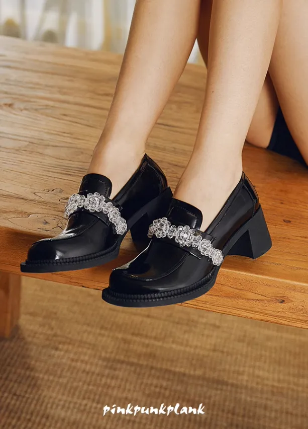Only Love Eternal Series Transparent  Crystal Loafers