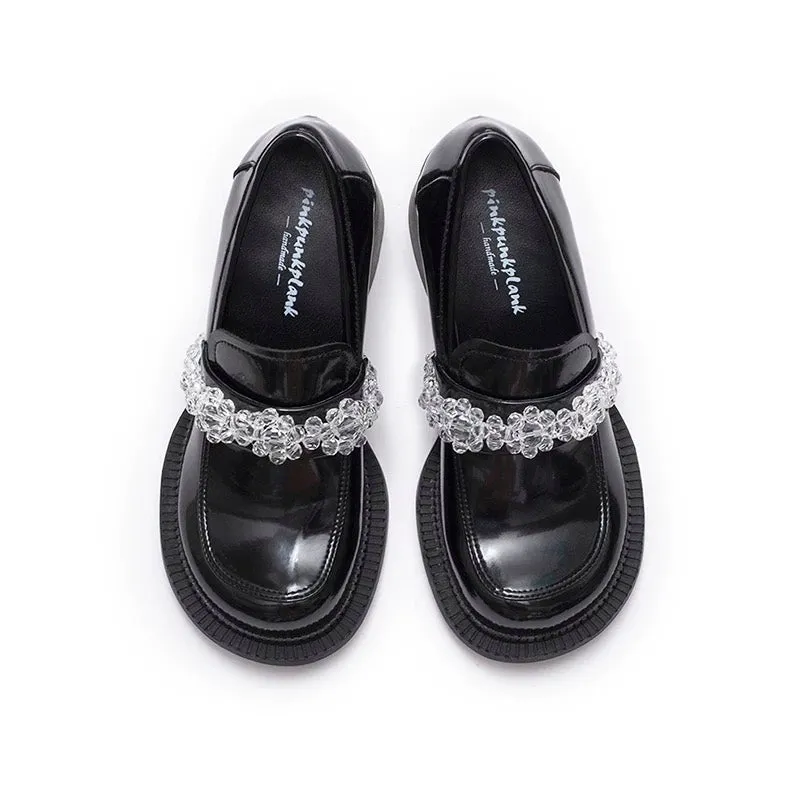 Only Love Eternal Series Transparent  Crystal Loafers