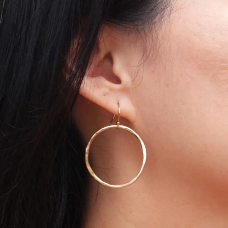 Organic Circle Hoop Earrings - WAVY