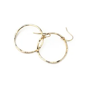Organic Circle Hoop Earrings - WAVY