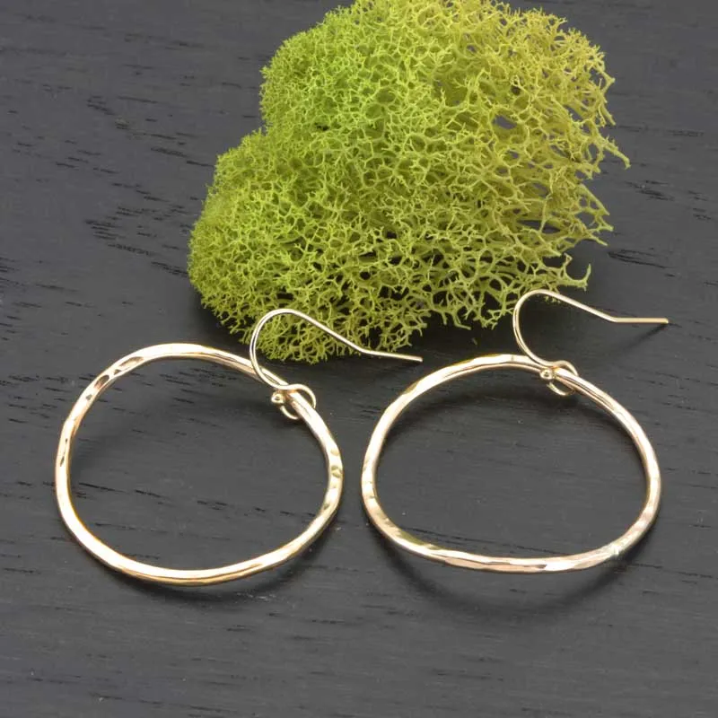 Organic Circle Hoop Earrings - WAVY