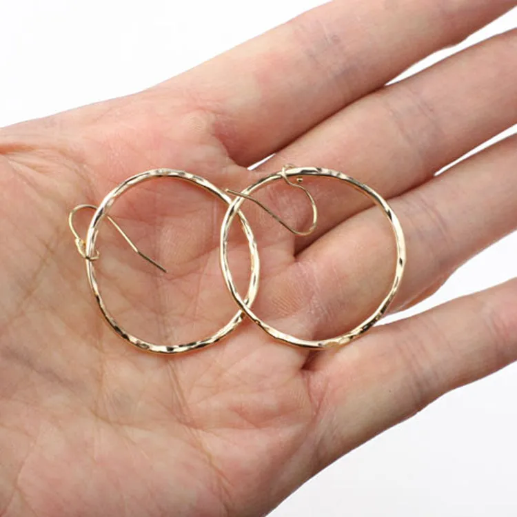 Organic Circle Hoop Earrings - WAVY