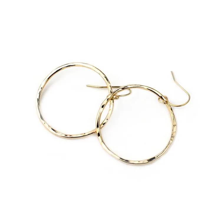 Organic Circle Hoop Earrings - WAVY