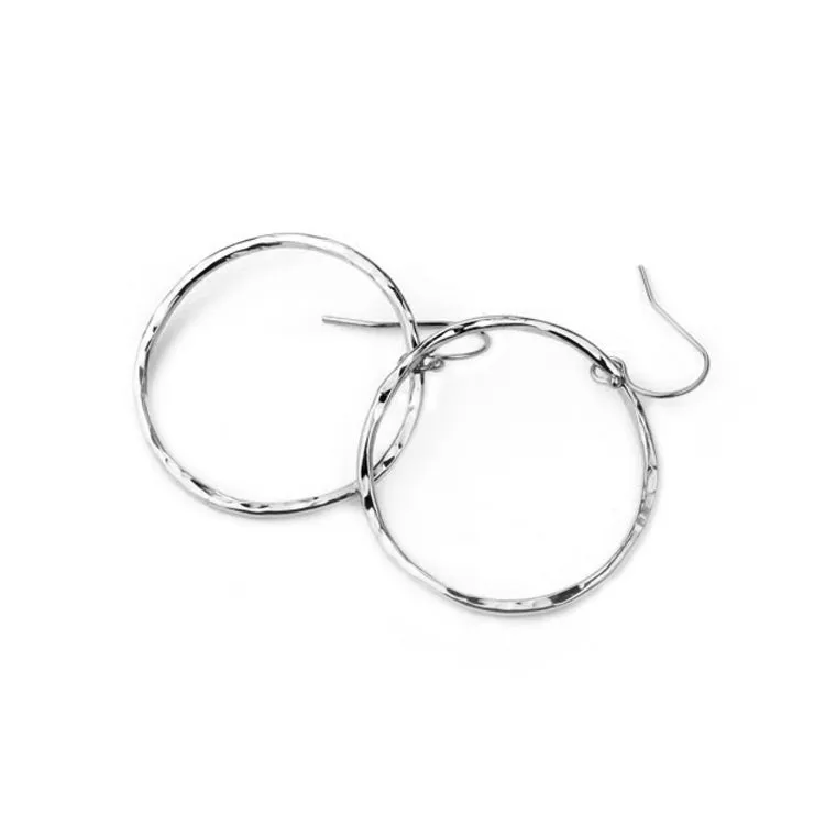 Organic Circle Hoop Earrings - WAVY