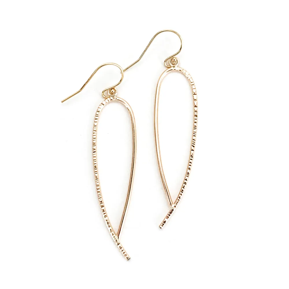 Oval Dangle Earrings in 14k Gold Filled - RIPPLE