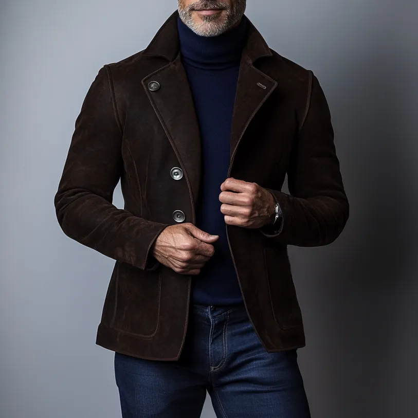Patrick - Classic suede blazer for men