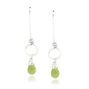 Peridot Drops Dangle Earrings - SERENITY