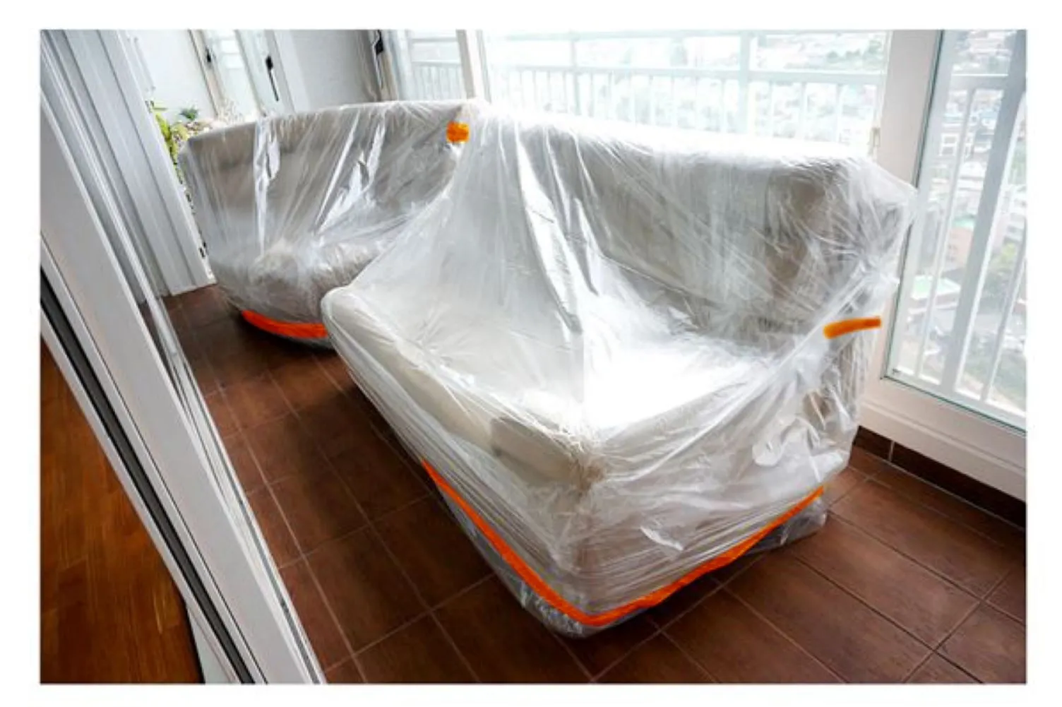 Pre Taped Masking Film - Assorted Size - Car Painters Plastic Sheeting Orange Automotive Paint Tape