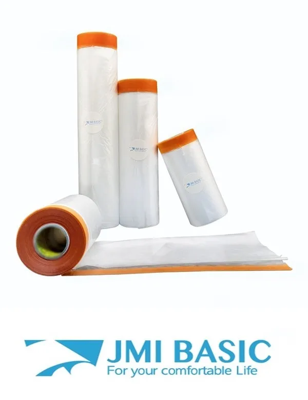Pre Taped Masking Film - Assorted Size - Car Painters Plastic Sheeting Orange Automotive Paint Tape
