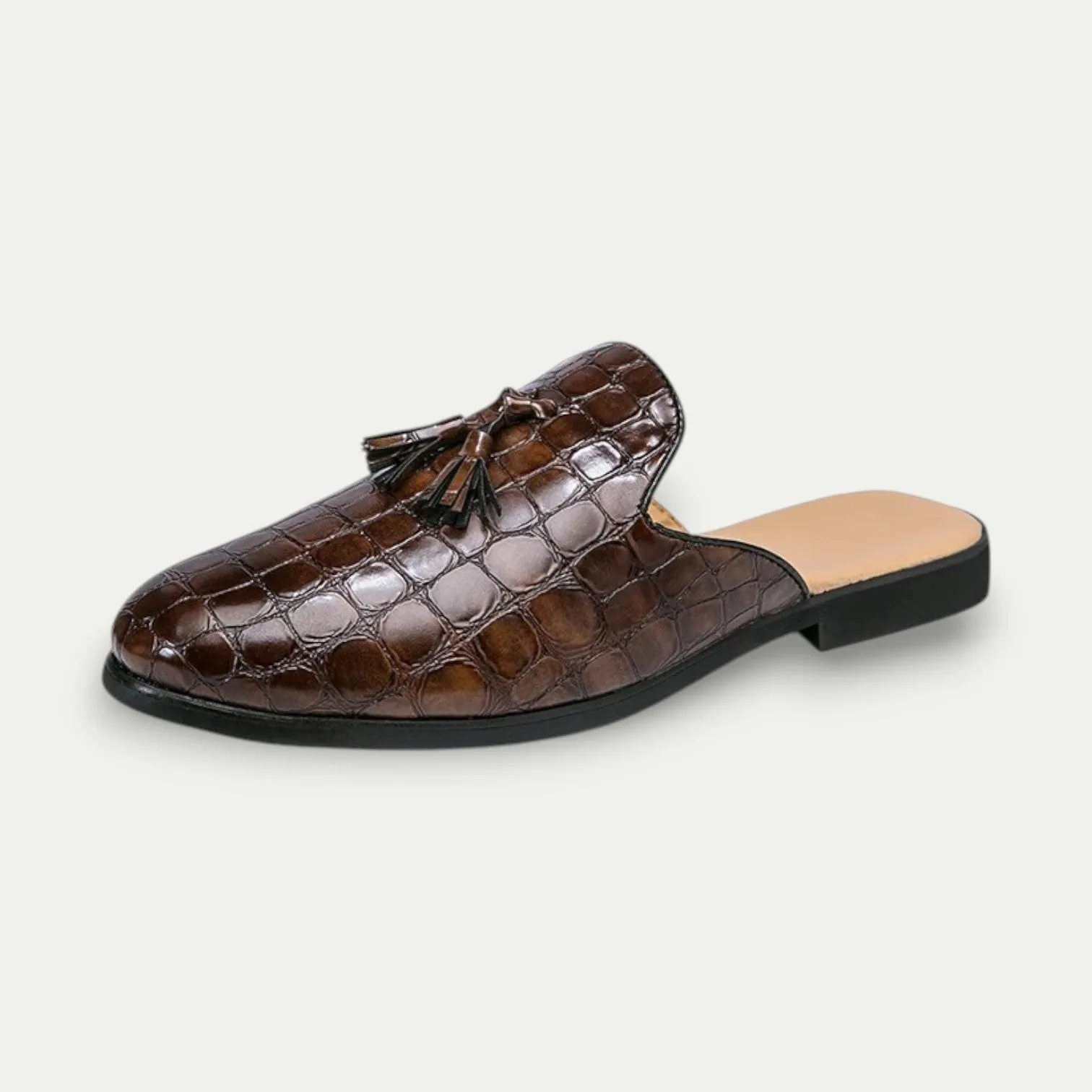 Randimo | Men Old Money Leather Tassel Loafers Summer Mules Shoes