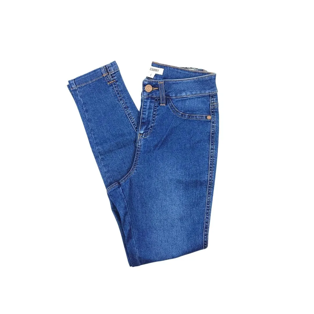 RE:SKINNY WOMEN'S CROPPED JEANS DARK BLUE