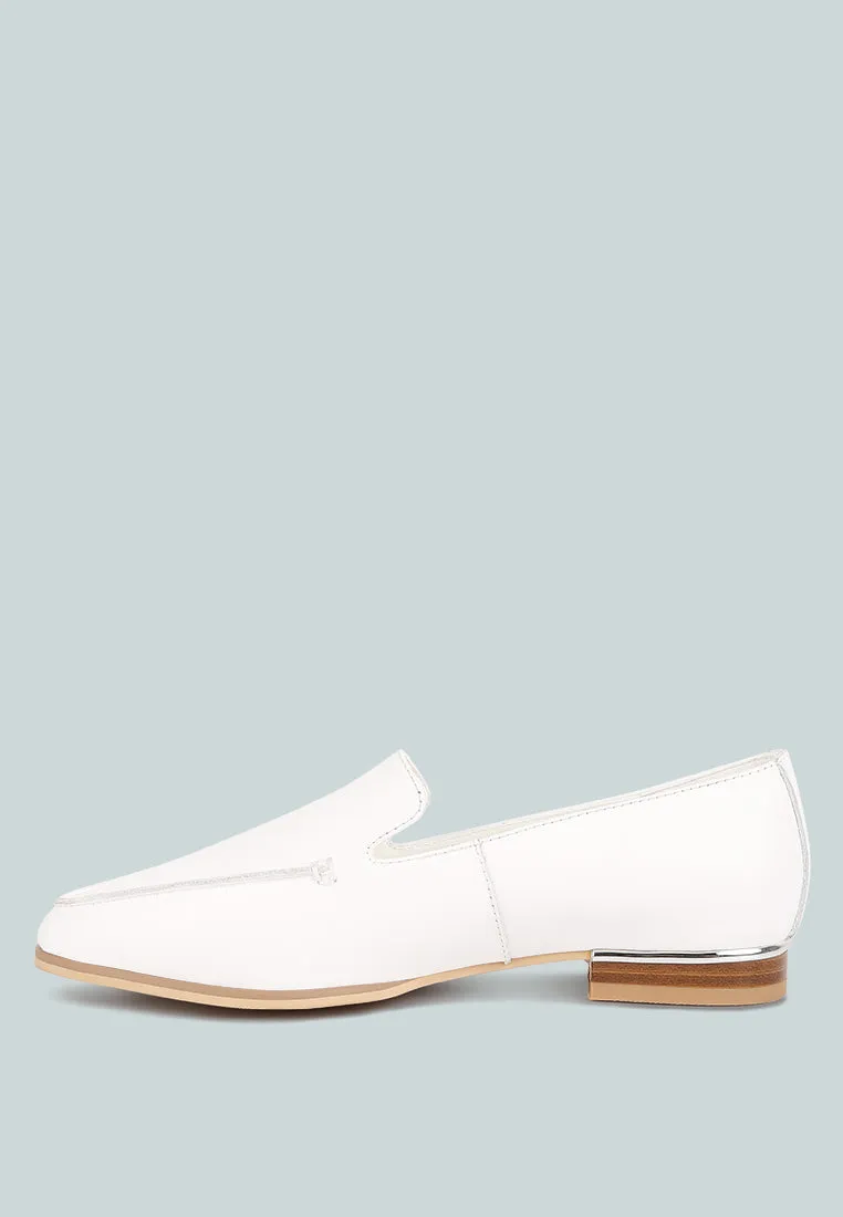 Richelli Metallic Sling Detail Loafers By Ruw