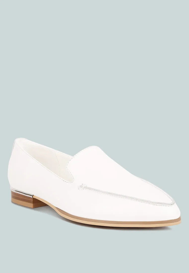 Richelli Metallic Sling Detail Loafers By Ruw