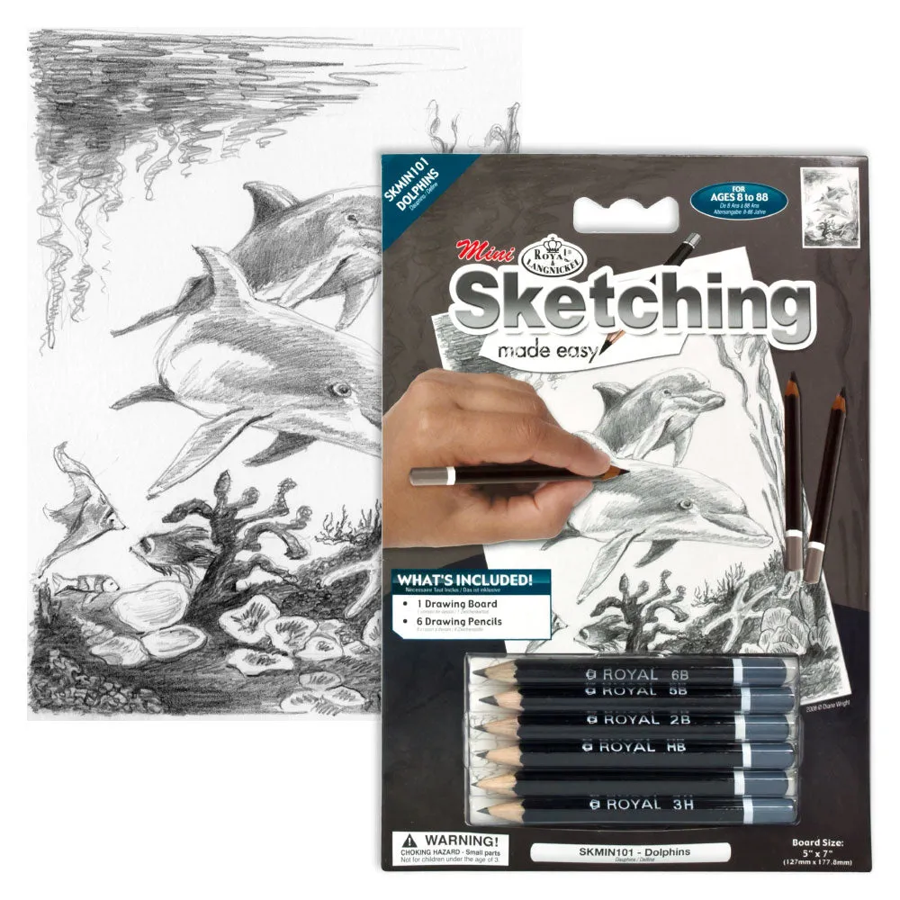 Royal & Langnickle DOLPHINS MINI SKETCHING MADE EASY