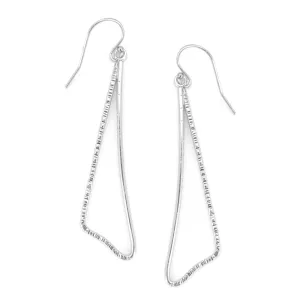 Silver Triangle Dangle Earrings Large - BREEZE