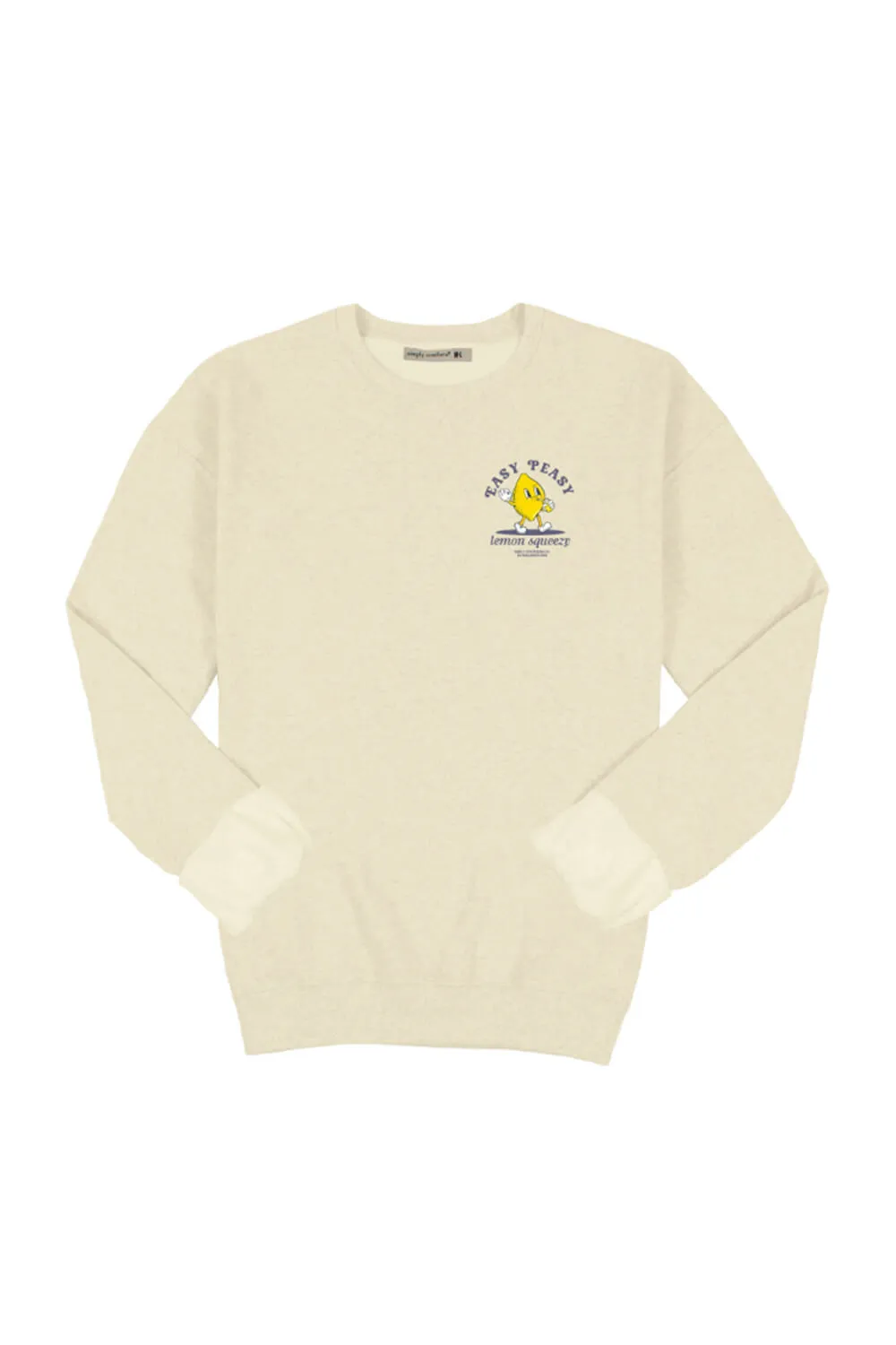 Simply Southern Easy Peasy Fleece Sweatshirt for Women in Sand | CREW-EASY-SAND