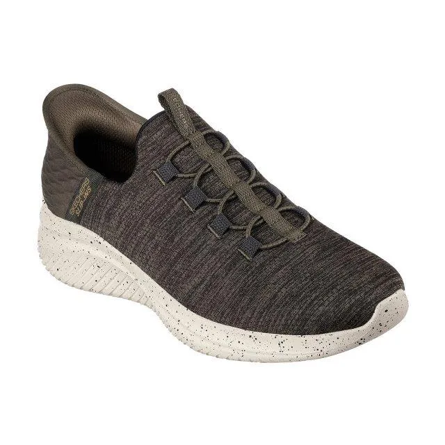 Skechers 232452 Slip-ins Ultra Flex 3.0 Right Away Walking-Sneaker für Herren in weiter Passform - Olivgrün