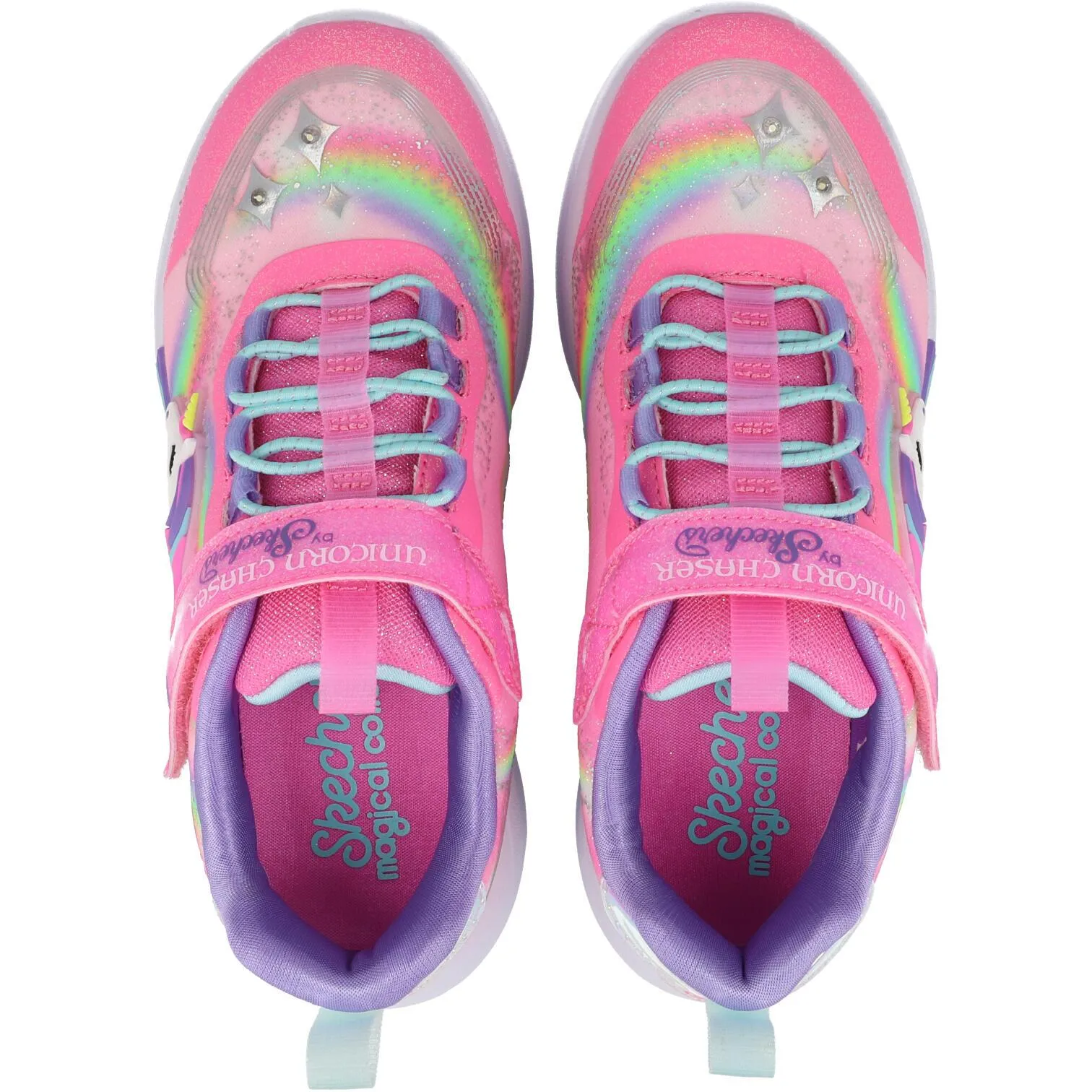 Skechers S Lights Unicorn Chaser Pink Trainers