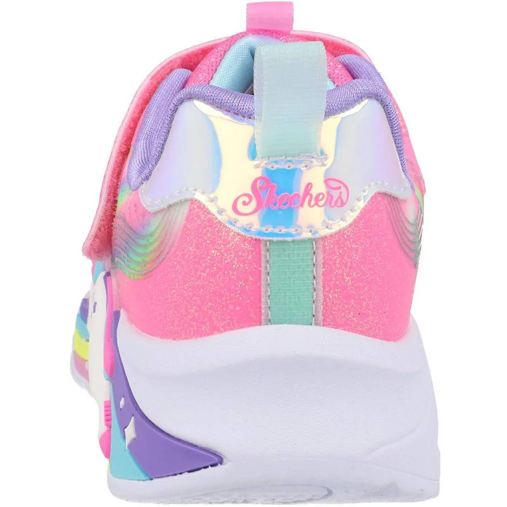 Skechers S Lights Unicorn Chaser Pink Trainers