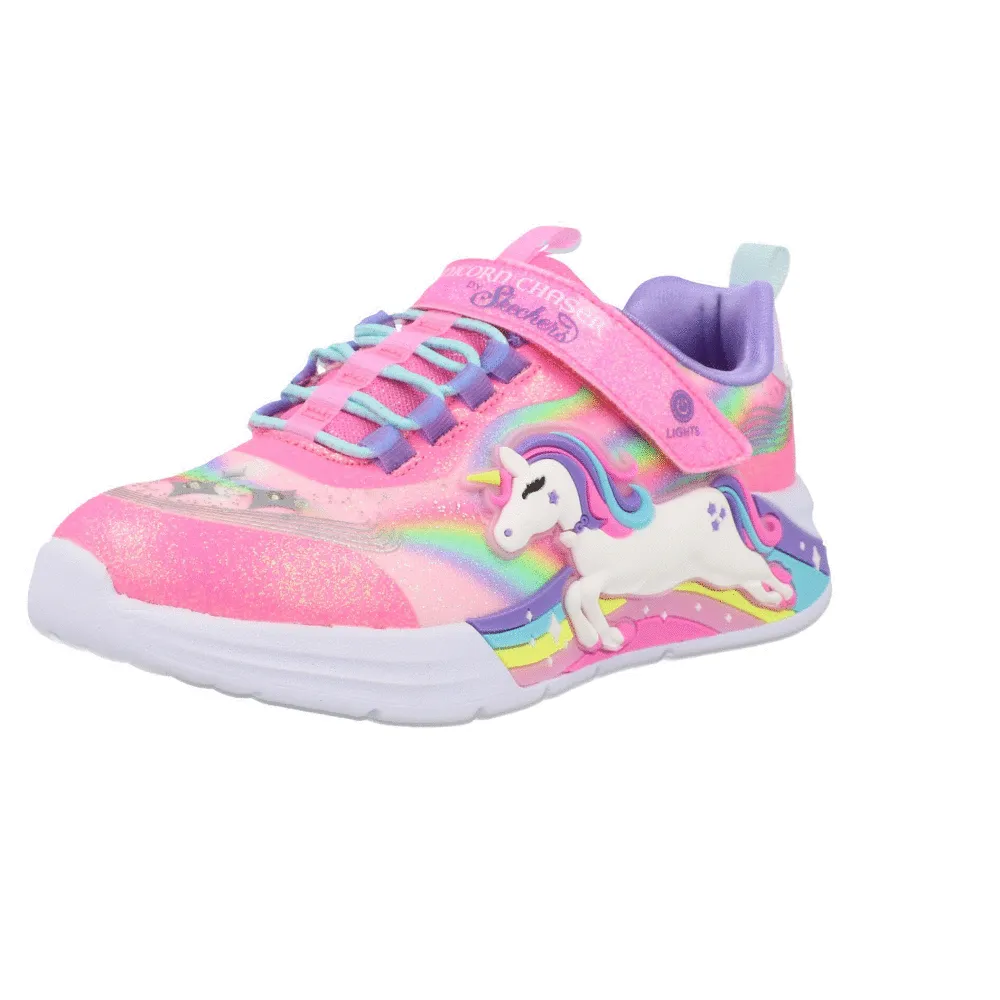 Skechers S Lights Unicorn Chaser Pink Trainers