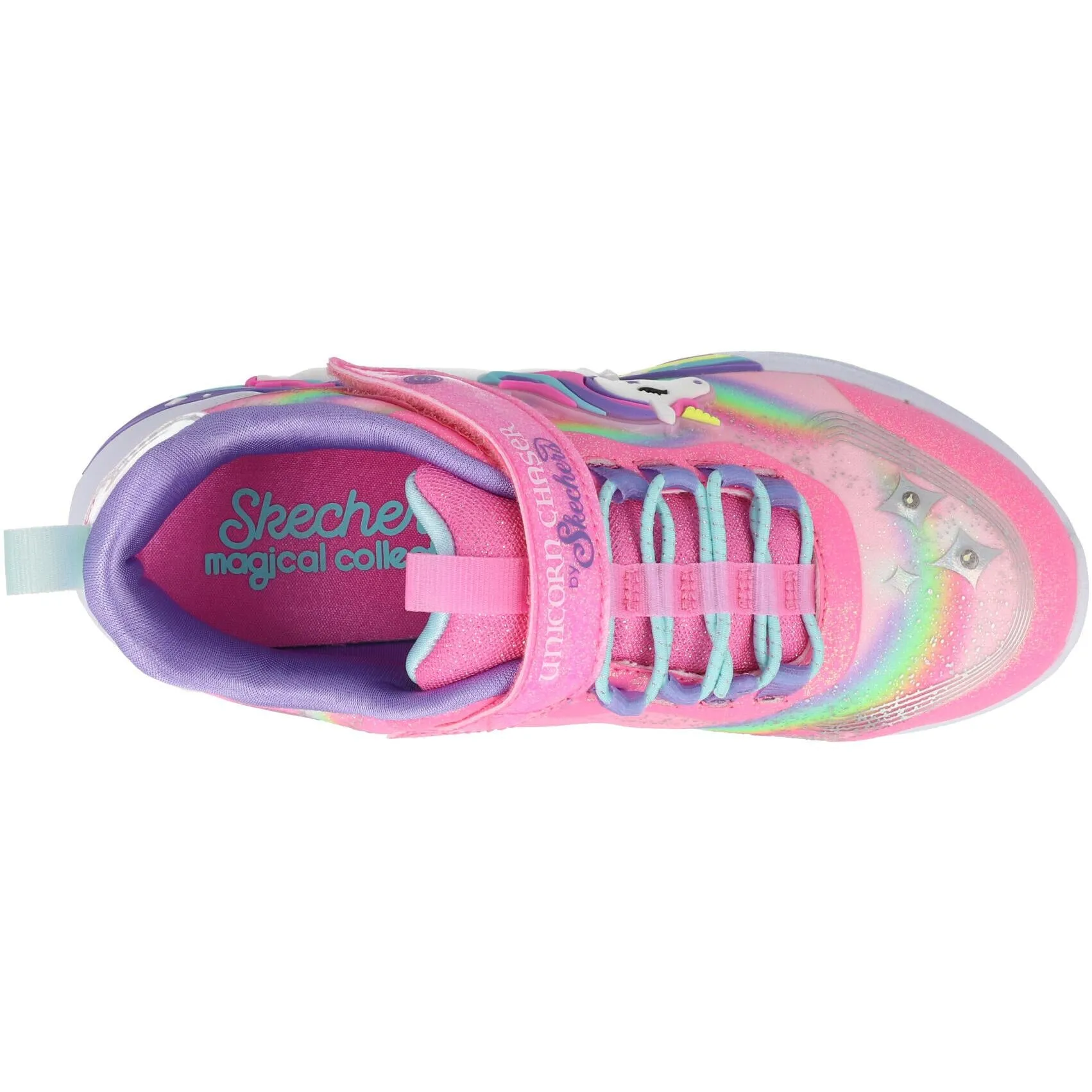 Skechers S Lights Unicorn Chaser Pink Trainers