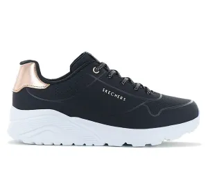 Skechers Uno Lite - Metallic Mode - Damen Sneakers Schuhe Schwarz 310384L-BLK