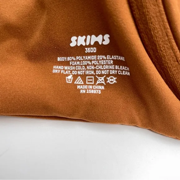 Skims FITS EVERYBODY SCOOP PLUNGE BRA | BRONZE  SIZE 36DD NWT