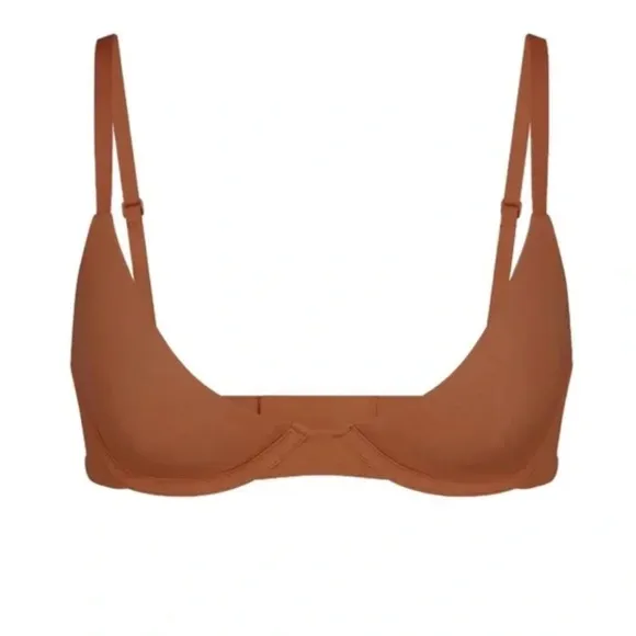Skims FITS EVERYBODY SCOOP PLUNGE BRA | BRONZE  SIZE 36DD NWT