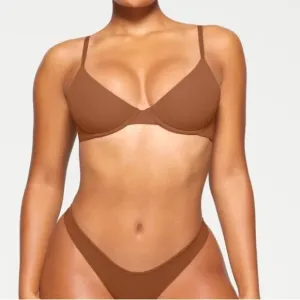 Skims FITS EVERYBODY SCOOP PLUNGE BRA | BRONZE  SIZE 36DD NWT