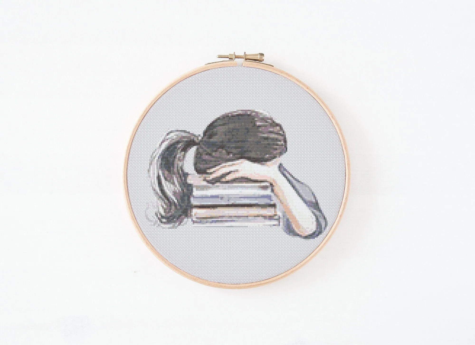 Sleepy Head Cross Stitch Pattern #677