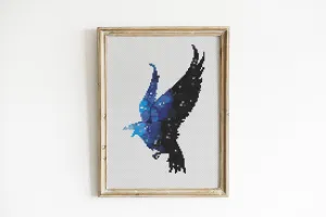 Star Raven Cross Stitch Pattern #564