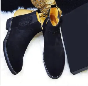 Stylish High Ankle Suede CHELSEA Formal Boots For Men's-Unique And Classy