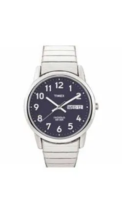 Timex Mens Silvertone Easy Reader Watch
