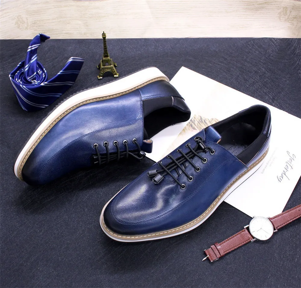 Trendy Casual Breathable Men's Low-top Lace-up Shoes