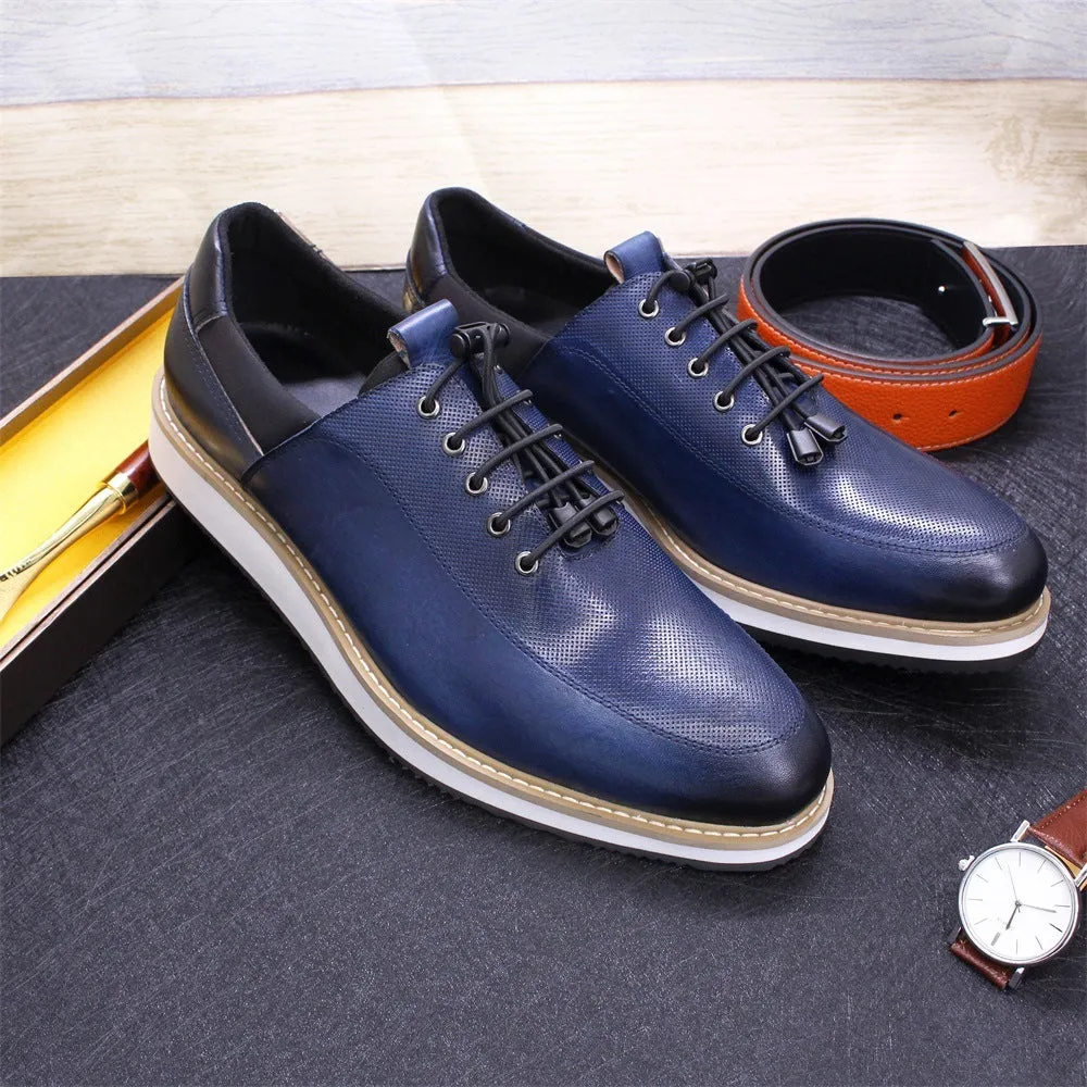 Trendy Casual Breathable Men's Low-top Lace-up Shoes