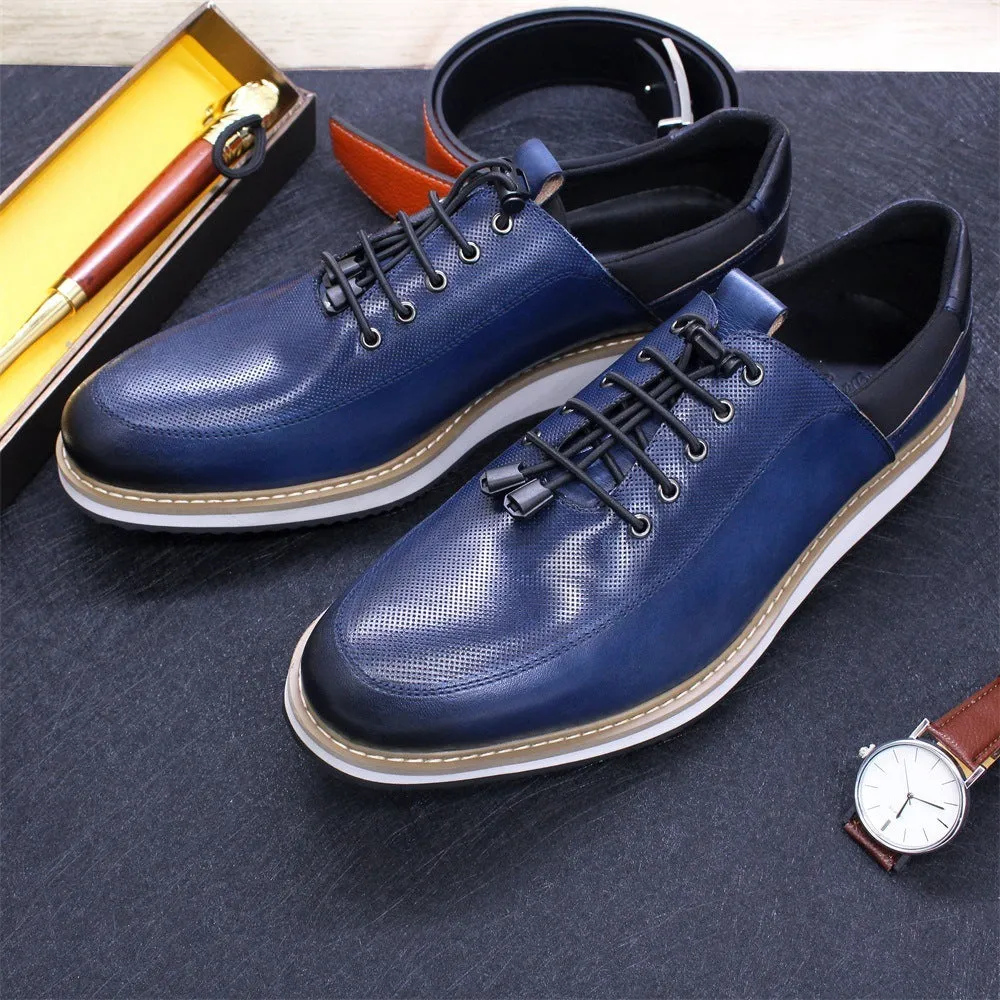 Trendy Casual Breathable Men's Low-top Lace-up Shoes