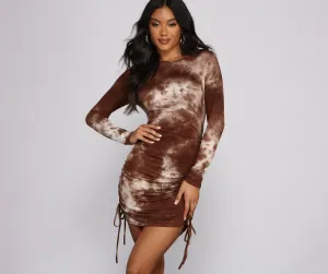 Trendy Vibes Tie Charming Dye Mini Dress