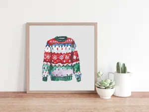 Ugly Sweater Cross Stitch Pattern #603